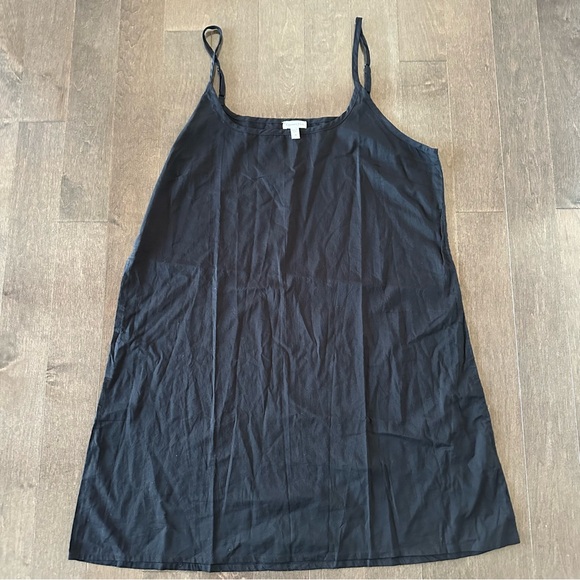 Garnet Hill Dresses & Skirts - Garnet Hill Black Slip Dress Cover Up Casual Vacation Minimalist Size 14